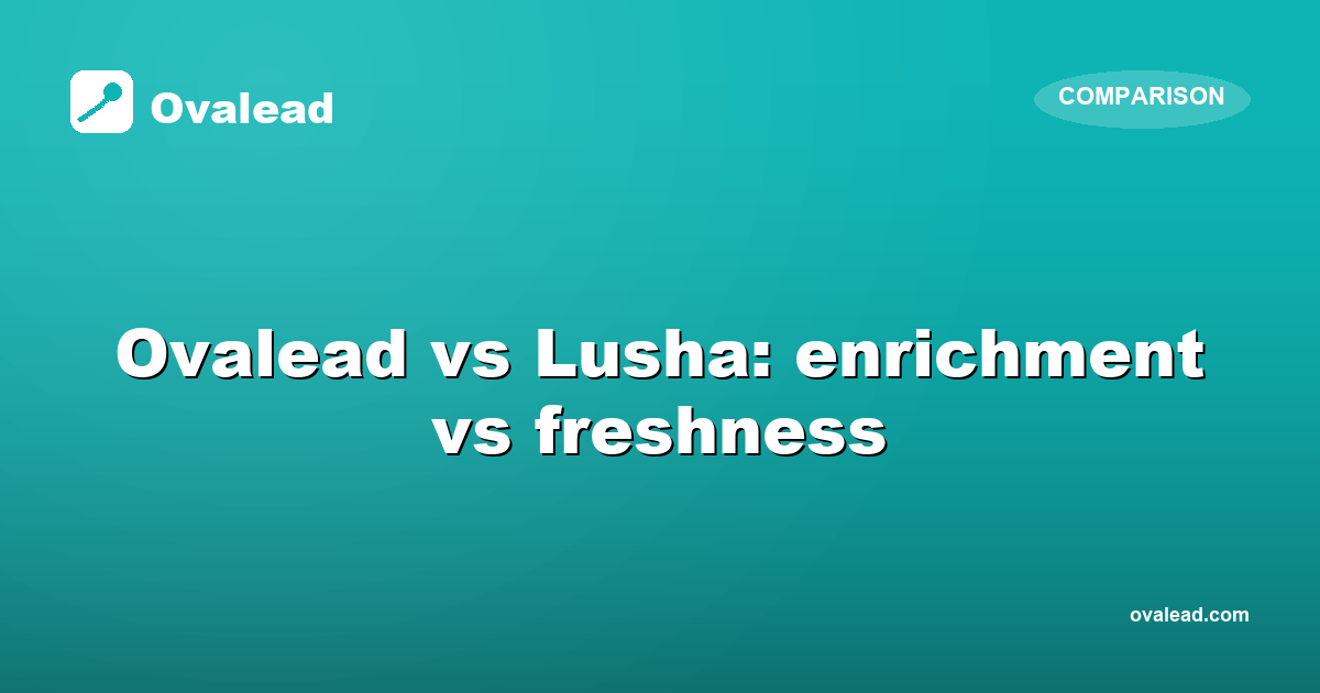 Ovalead vs Lusha: static enrichment or always-fresh data?